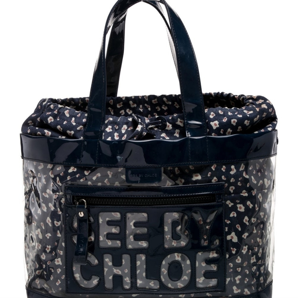 See By Chloe Navy Tote Bag